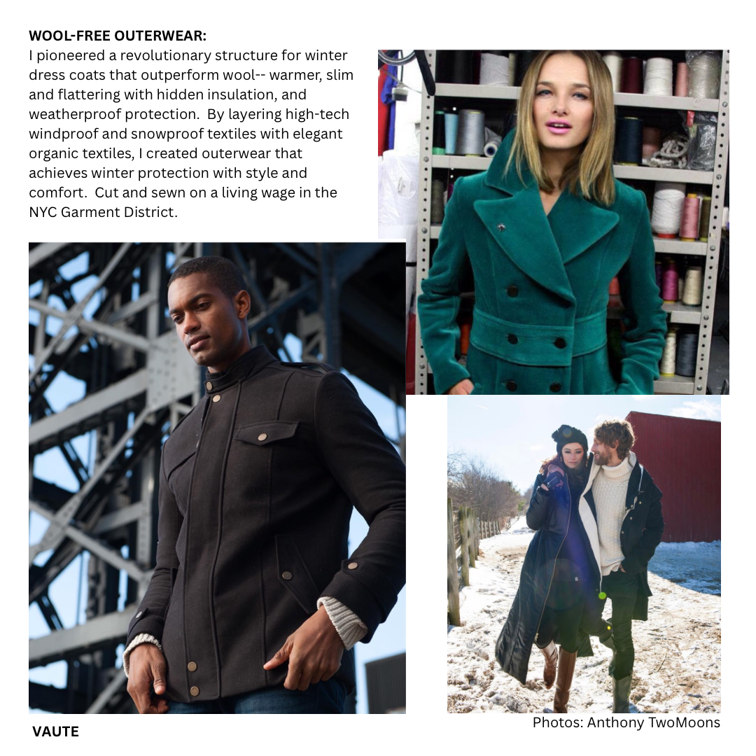 Vegan Outerwear designed by Leanne Mai-ly Hilgart